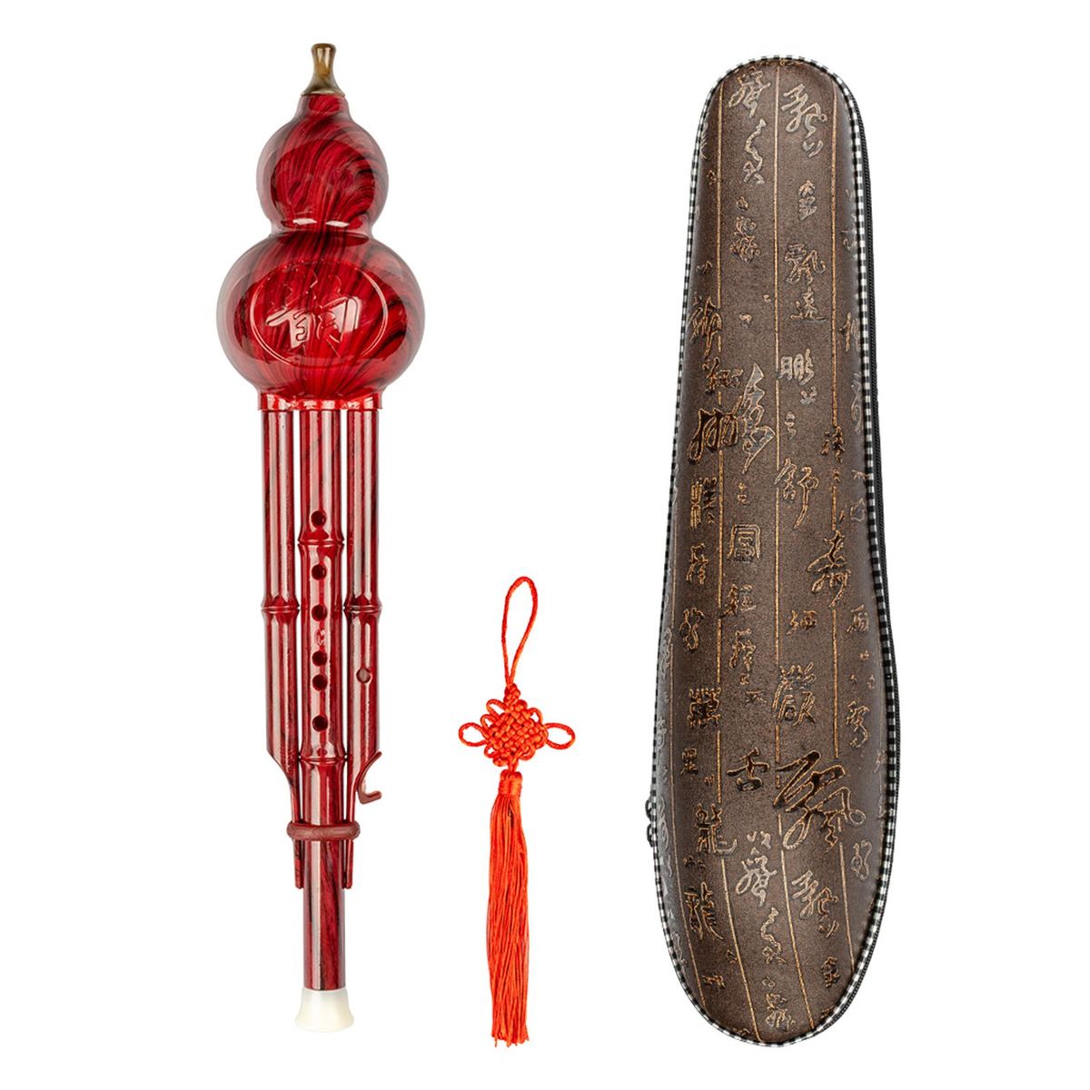 C Key Hulusi With Carrying Case Professional Cucurbit Flute For Red