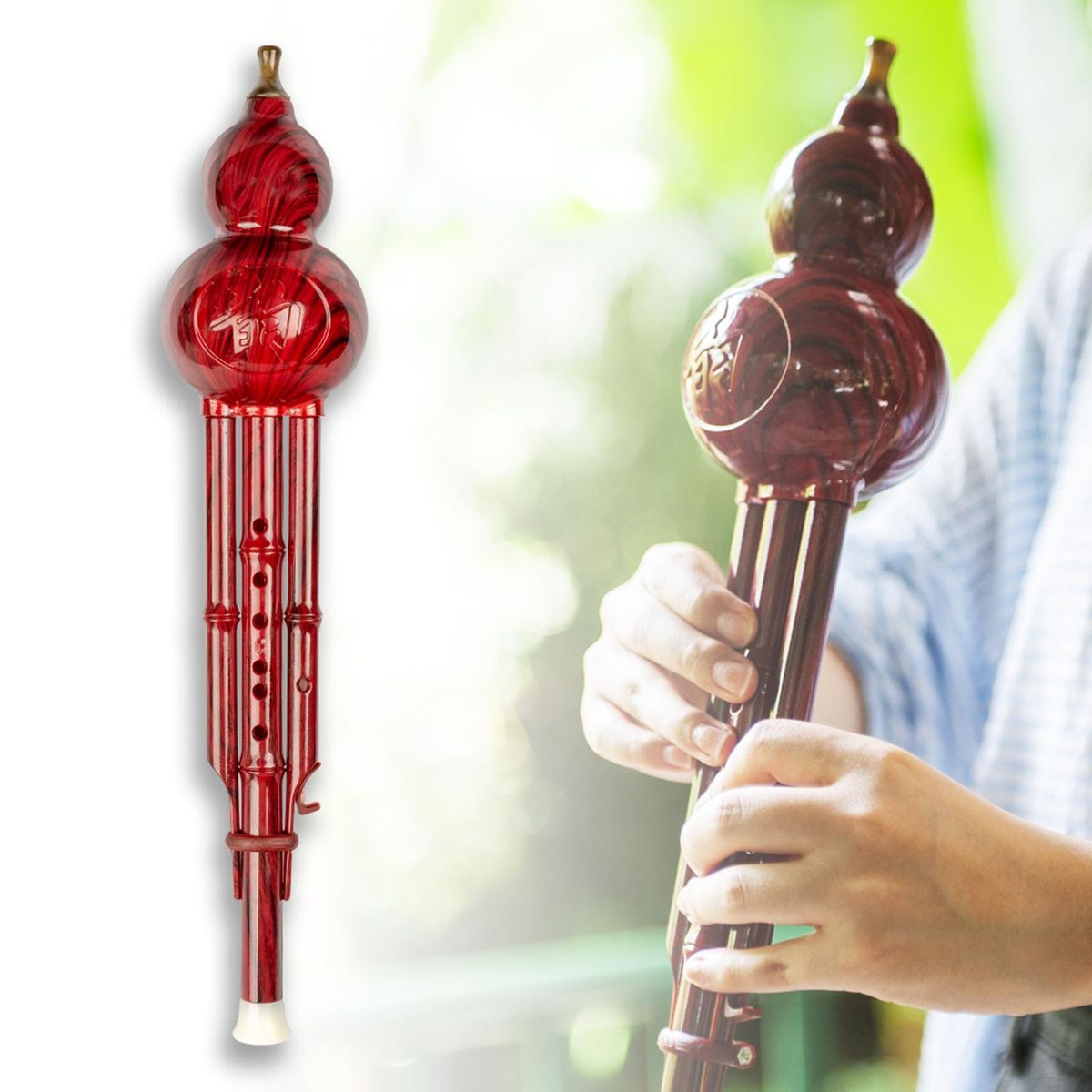 C Key Hulusi With Carrying Case Professional Cucurbit Flute For Red