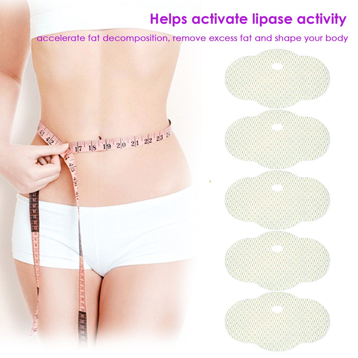 5PCS Natural Herbal Belly Patches Women Slimming Abdomen