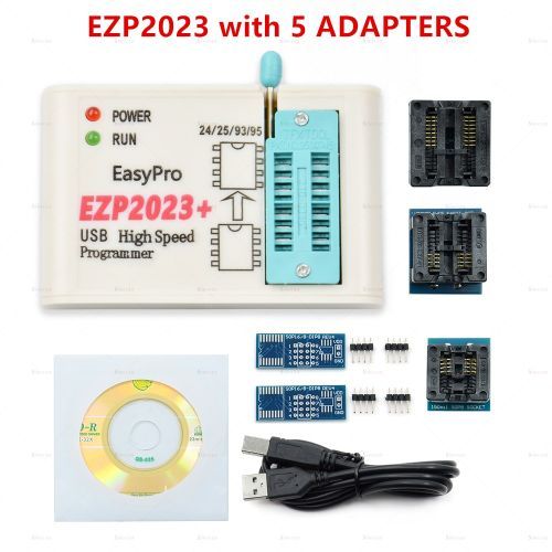EZP2023 USB Flash  BIOS Programmer + 5 Adapter Support 24 25 93 95  Minipro For Win2000 XP Vista 7 8 10 IN
