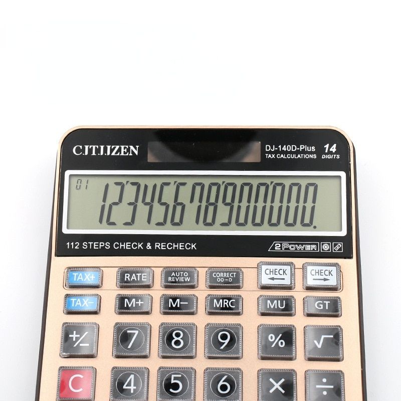 14 Digit Scientific Calculator Solar AA Battery Dual Energy General Purpose Calculators Programmer Office Stationery Supplies 14.5X19X3CM