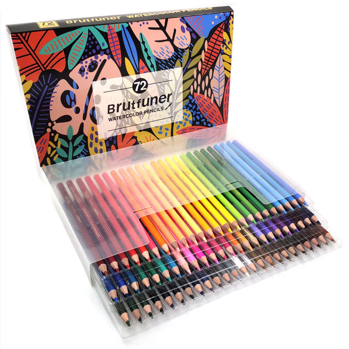 72 Watercolor Pencils Set Pre-Sharpened