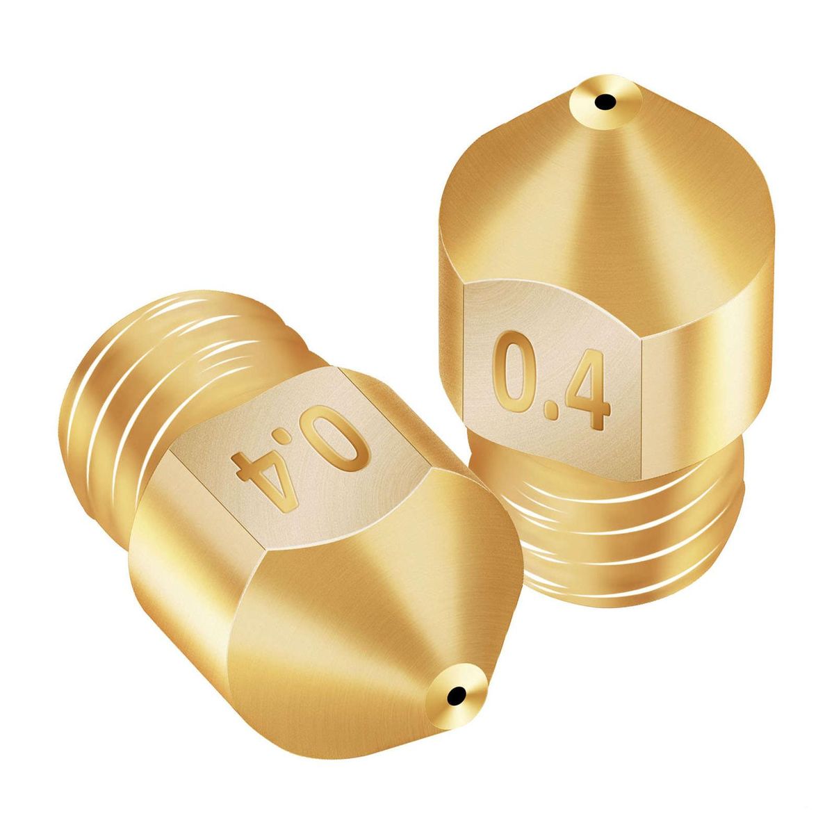 6PCS 3D Printer Brass Copper Extruder Nozzle MK8 0.4mm for Creality CR-6 SE 3D Printer 1.75mm Filament