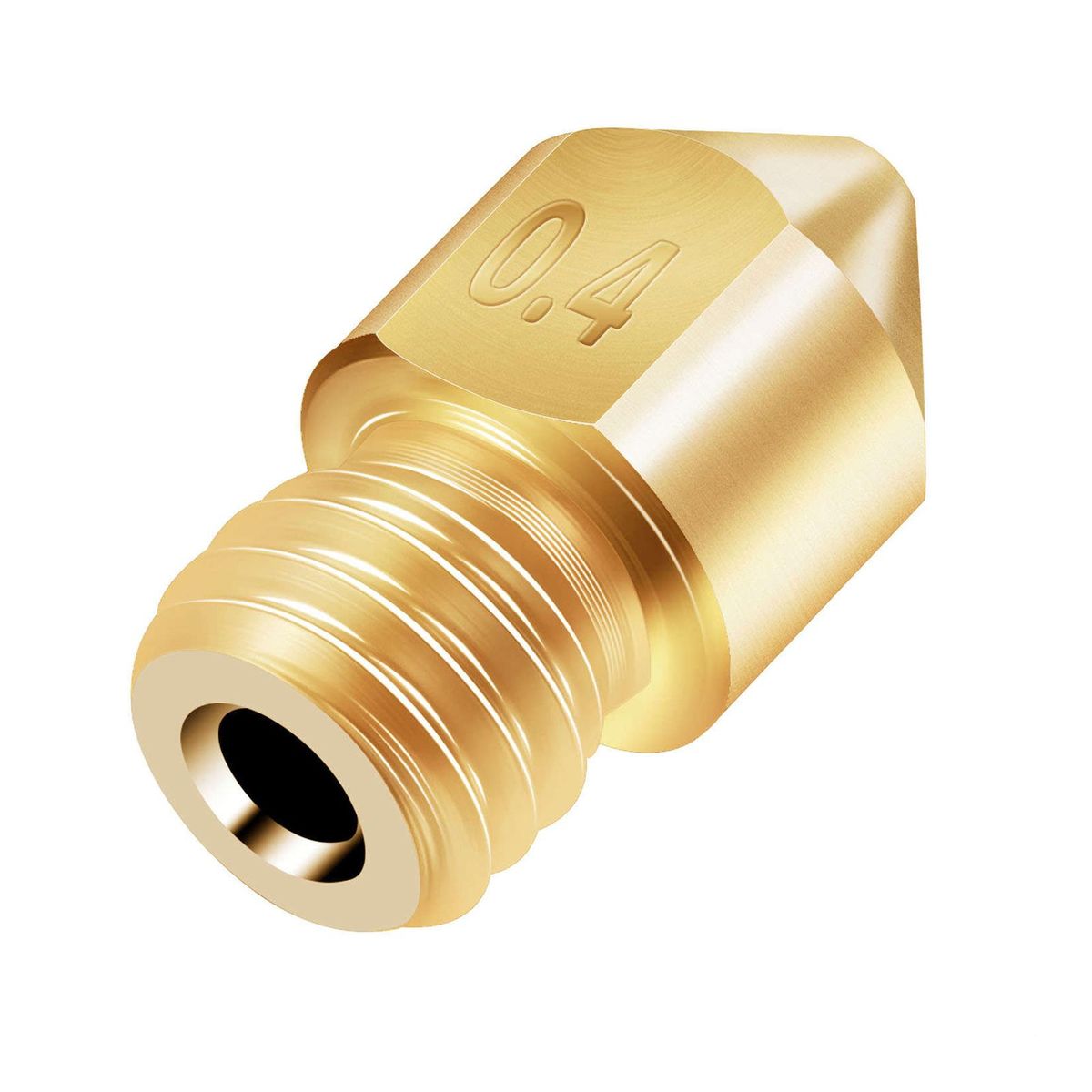 6PCS 3D Printer Brass Copper Extruder Nozzle MK8 0.4mm for Creality CR-6 SE 3D Printer 1.75mm Filament