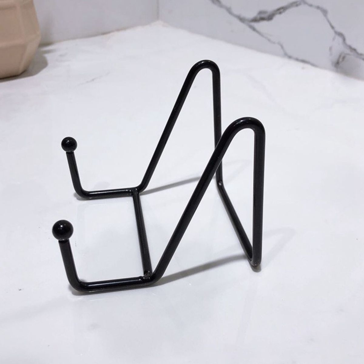 1 Set Magazine Rack Plate Stand Art Display Bracket Black