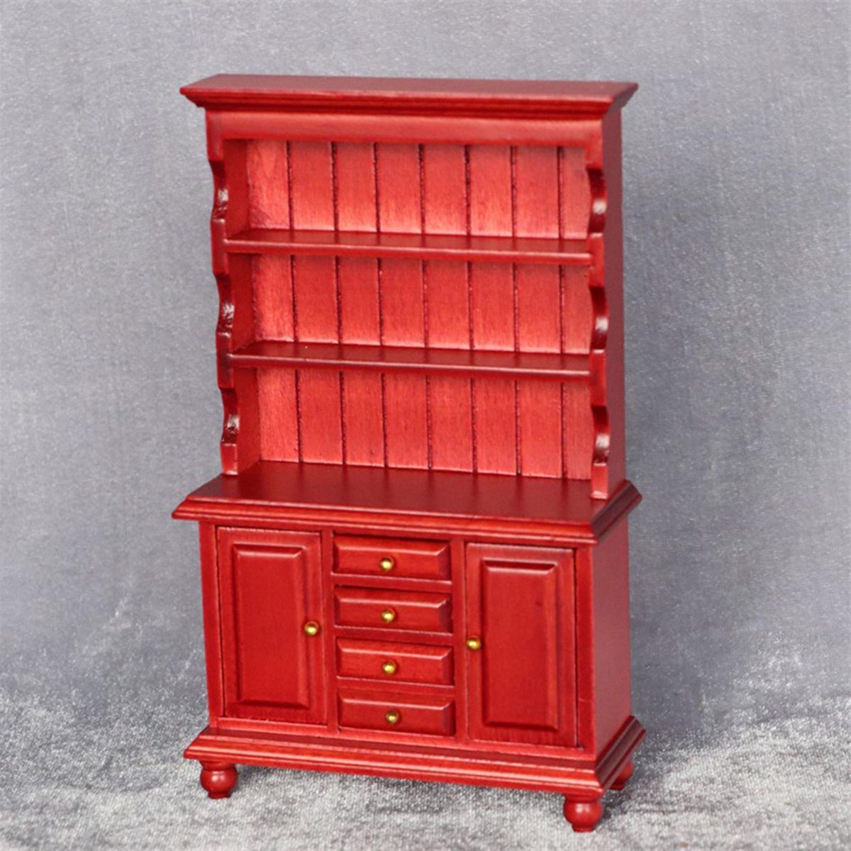 Dollhouse Bookshelf Dollhouse 112 Scale Bookcase Red Wood