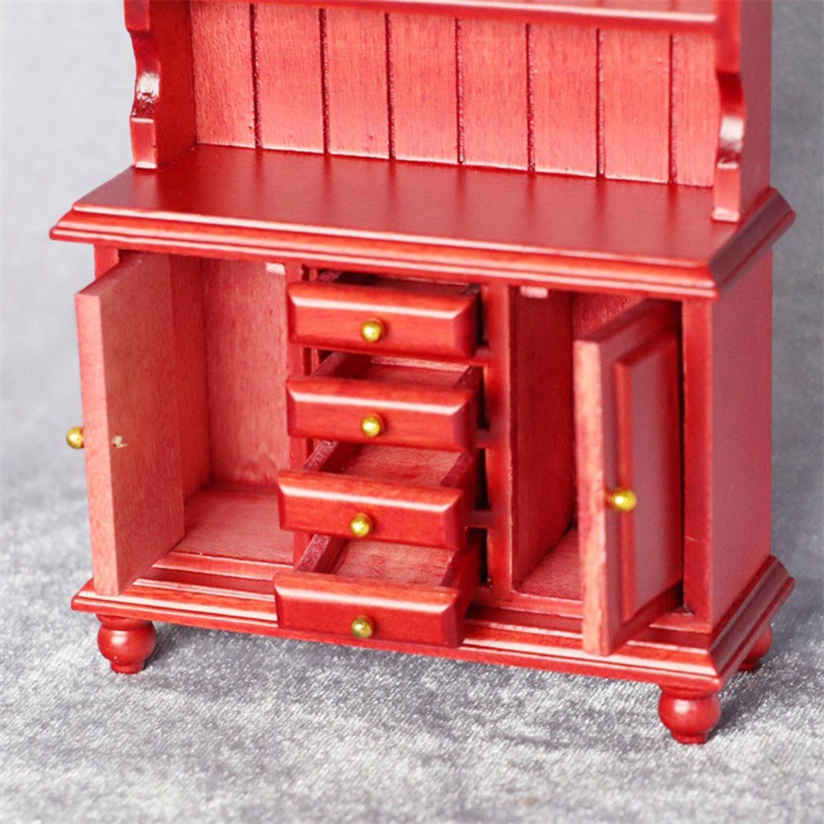 Dollhouse Bookshelf Dollhouse 112 Scale Bookcase Red Wood