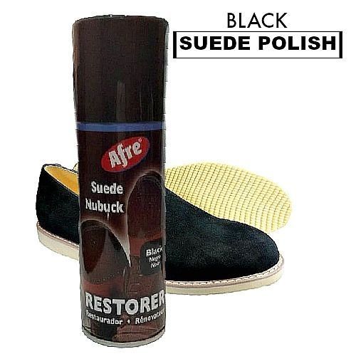 Black Spray Shoe Polish. Suede Nubuck Spray Polish