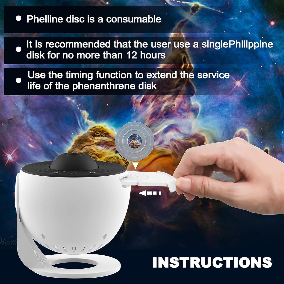 12 In 1 Planetarium Galaxy Star Projector For Bedroom Decor