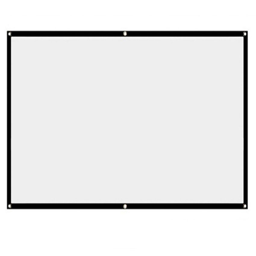 150'' Portable Manual Projector Screen HD 16:9 White Dacron