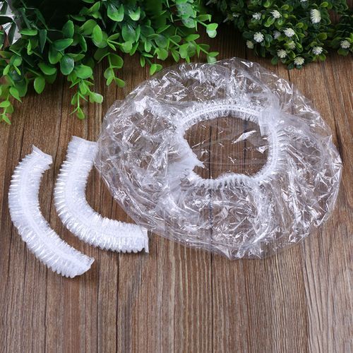 100pcs Non-Woven Disposable Shower Cap Plastic Shower Caps