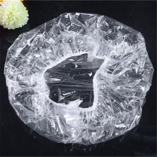 100pcs Non-Woven Disposable Shower Cap Plastic Shower Caps