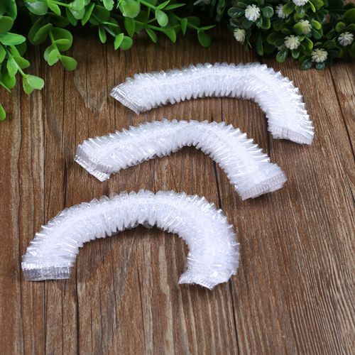100pcs Non-Woven Disposable Shower Cap Plastic Shower Caps