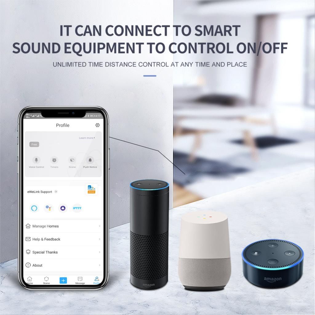 Din Rail WIFI Circuit Breaker Smart Switch Remote Control By Ewelink APP For Smart Ho