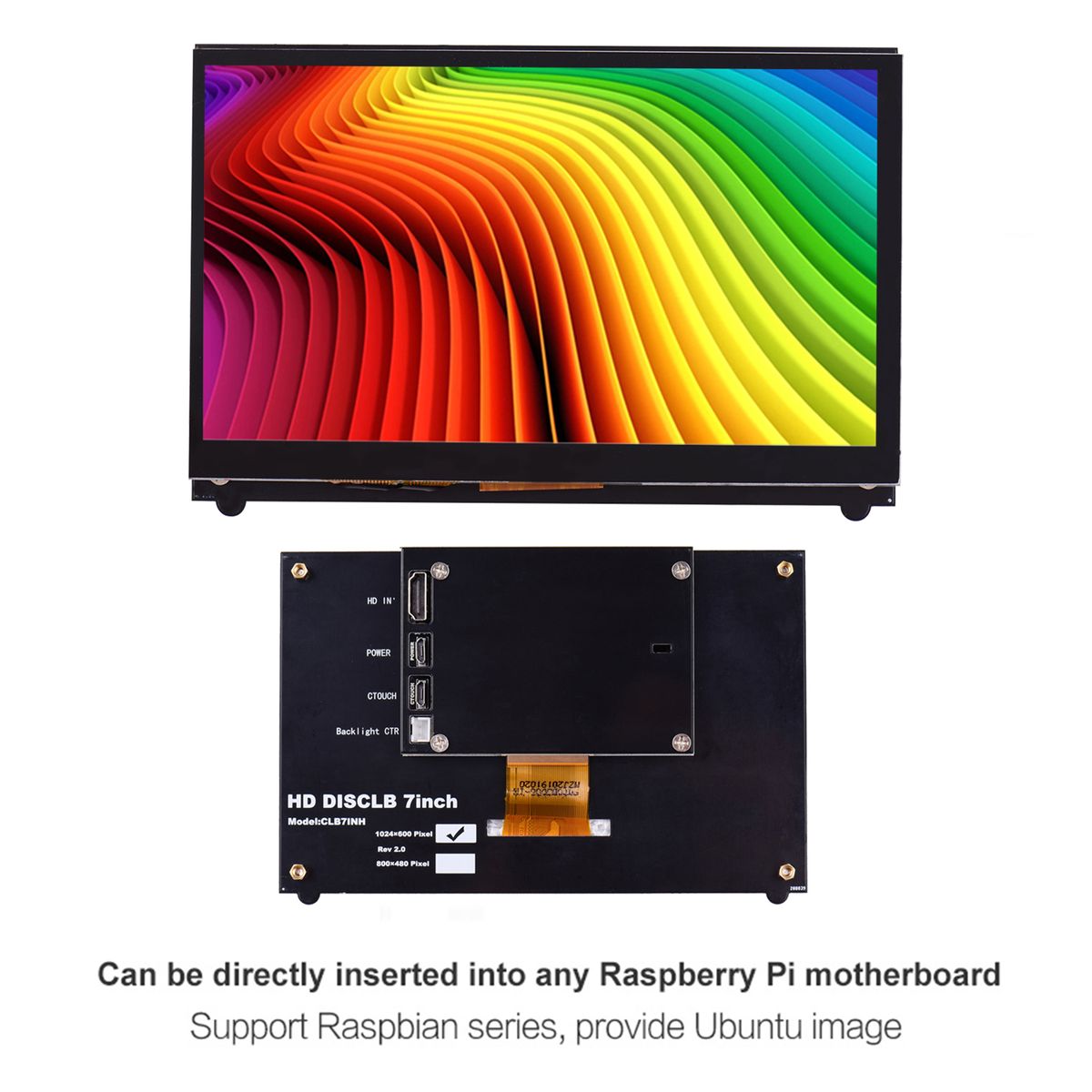 7 Inch HD IPS Capacitive Touchscreen Display 1024*600