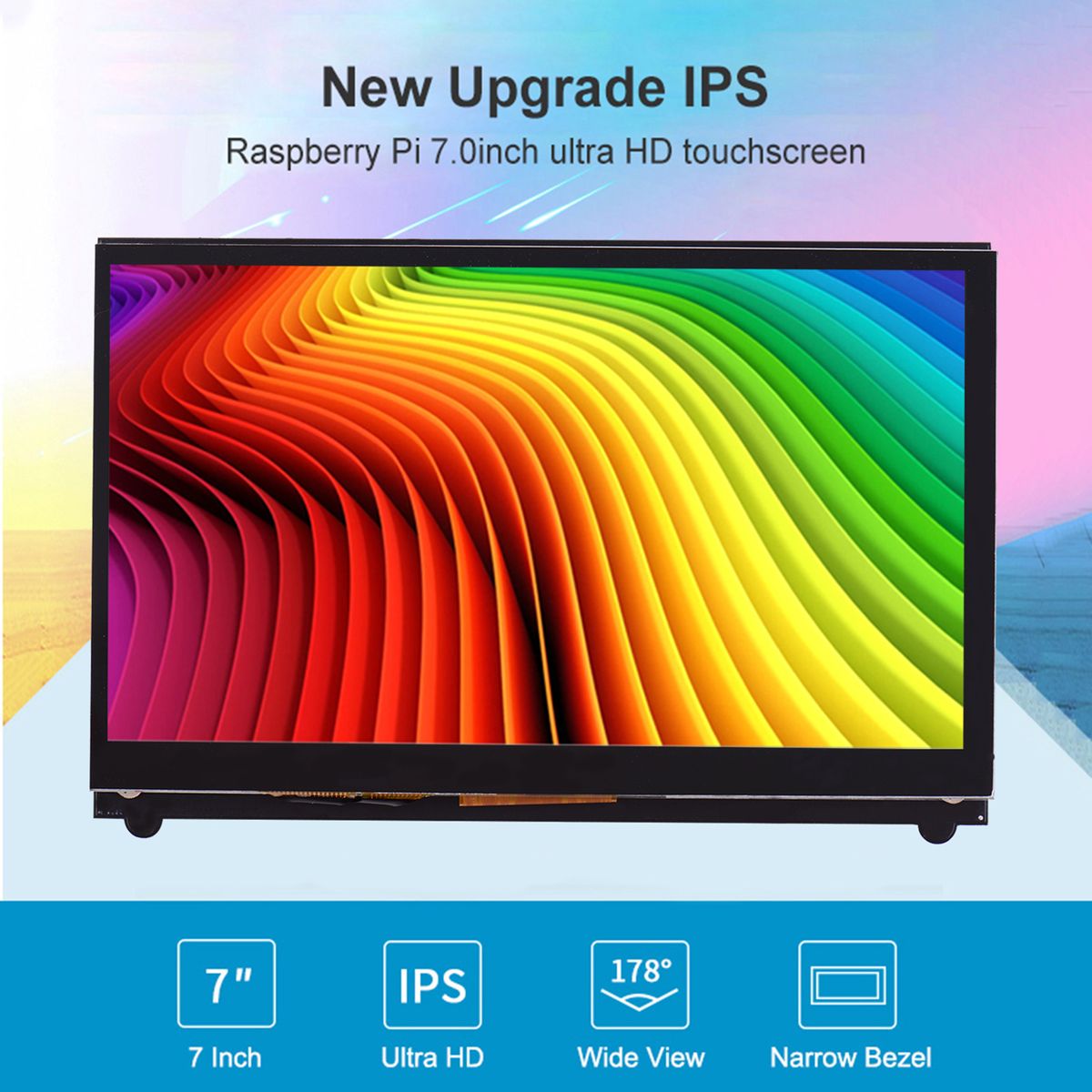 7 Inch HD IPS Capacitive Touchscreen Display 1024*600