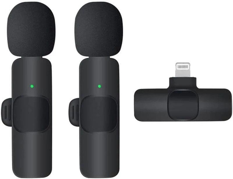 K9 Wireless Lavalier Microphone With 2 Mic For IPhone