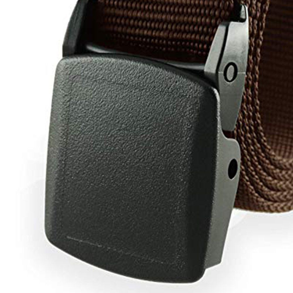 Universal Nylon Plastic Buckle Tactical Waist Belt Men Army Coffee