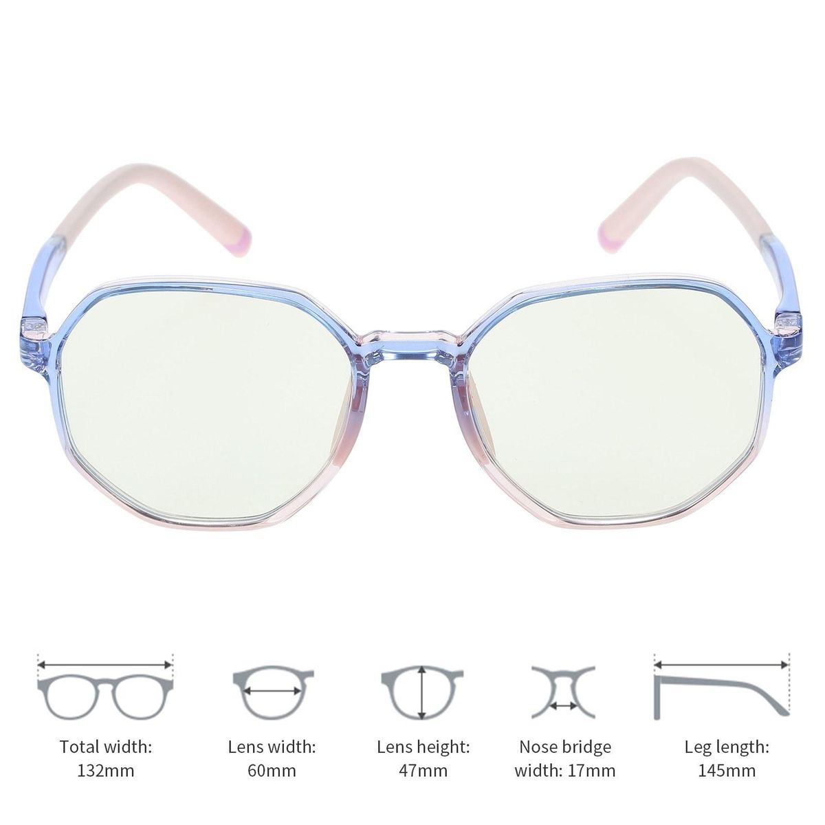 Kids Blue Light Blocking Glasses Anti Blue Ray Computer Glasses TR90 Lightweight Eyewear Frame