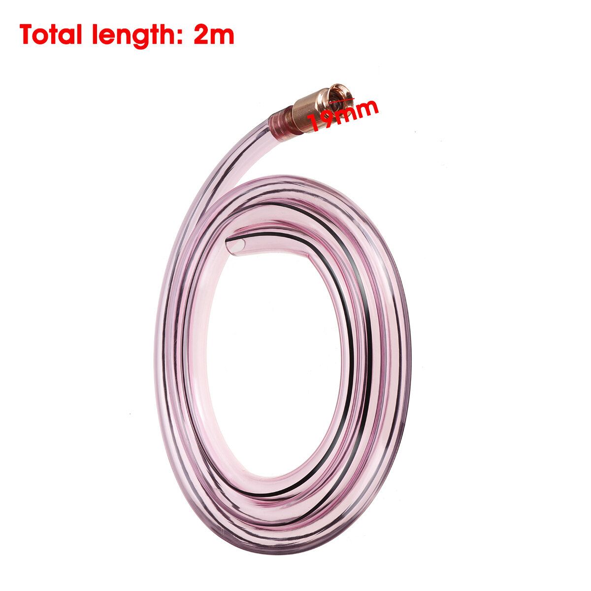 3/4" 19mm X 2m PVC Fuel Siphon Hose Copper Jiggler Jiggle Siphon Pump Water Pipe