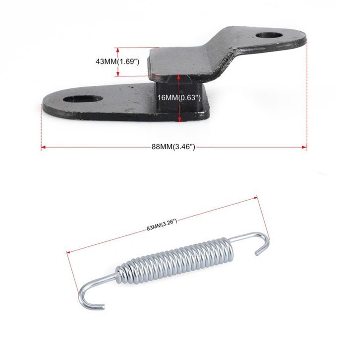 2PCS Durable Exhaust Bracket Kit With SpringWasher For Yamaha 8706