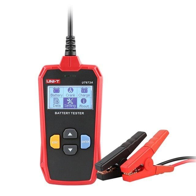 UNI-T Car Battery Tester 12V 24V DC Charger Analyzer UT673A UT675A Capacity Load Tester Cranking System Test 40-2000CCA