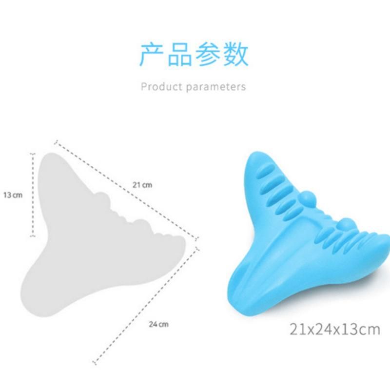 cervical spine massage pillow shoulder back massage traction pillow multifunctional spine neck pillow spine Light blue