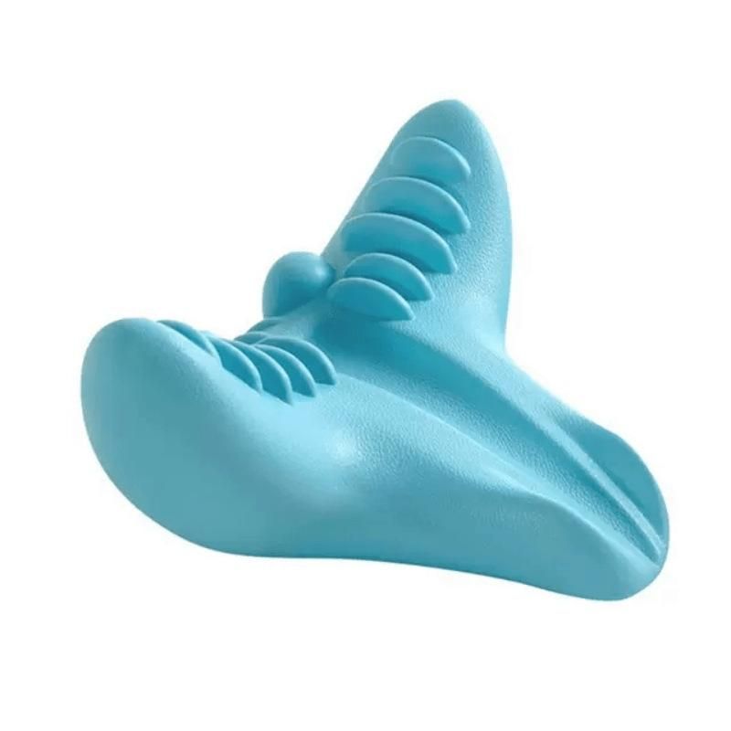 cervical spine massage pillow shoulder back massage traction pillow multifunctional spine neck pillow spine Light blue