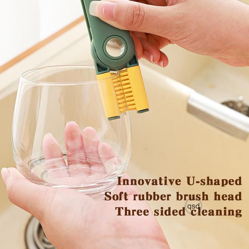 5 In 1 Cup Cleaning Brush Long Handle Sponge Baby Bottle