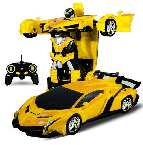 1:18 Deformed Car 2 In 1 Remote Control Robot Transformation Robot Model Remote Control Car Battle Toy Gift Boy Birthday Toy