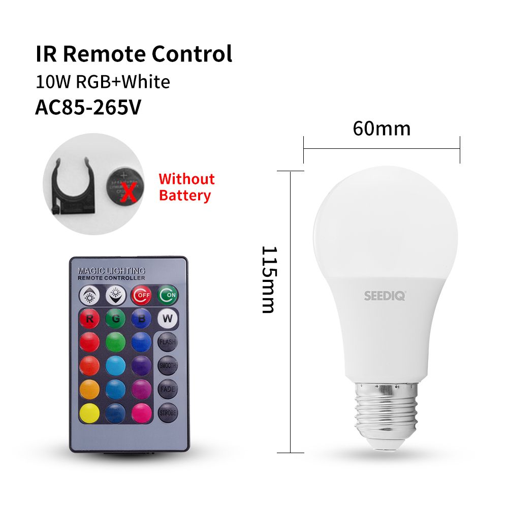 Led Bulb E27 Dimmable RGB Smart Bulb 10W 15W AC 220V 110V