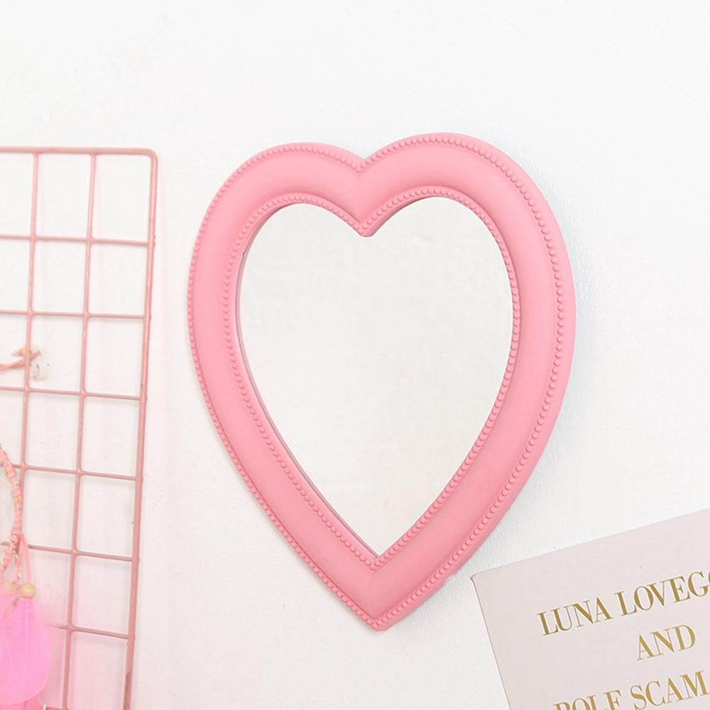 Love Mirror Desktop Makeup Wall Decor Heart-Shaped