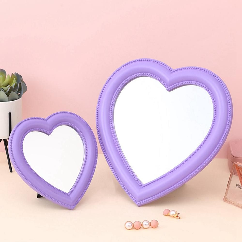 Love Mirror Desktop Makeup Wall Decor Heart-Shaped