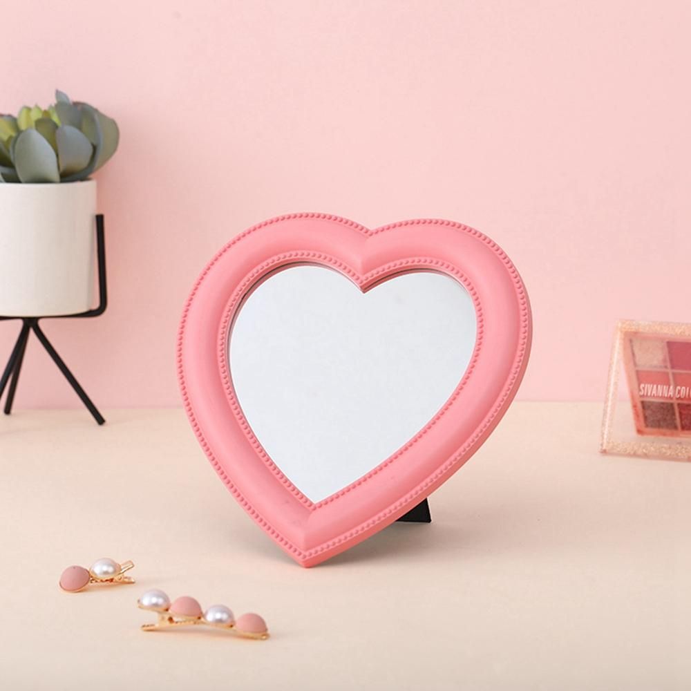 Love Mirror Desktop Makeup Wall Decor Heart-Shaped