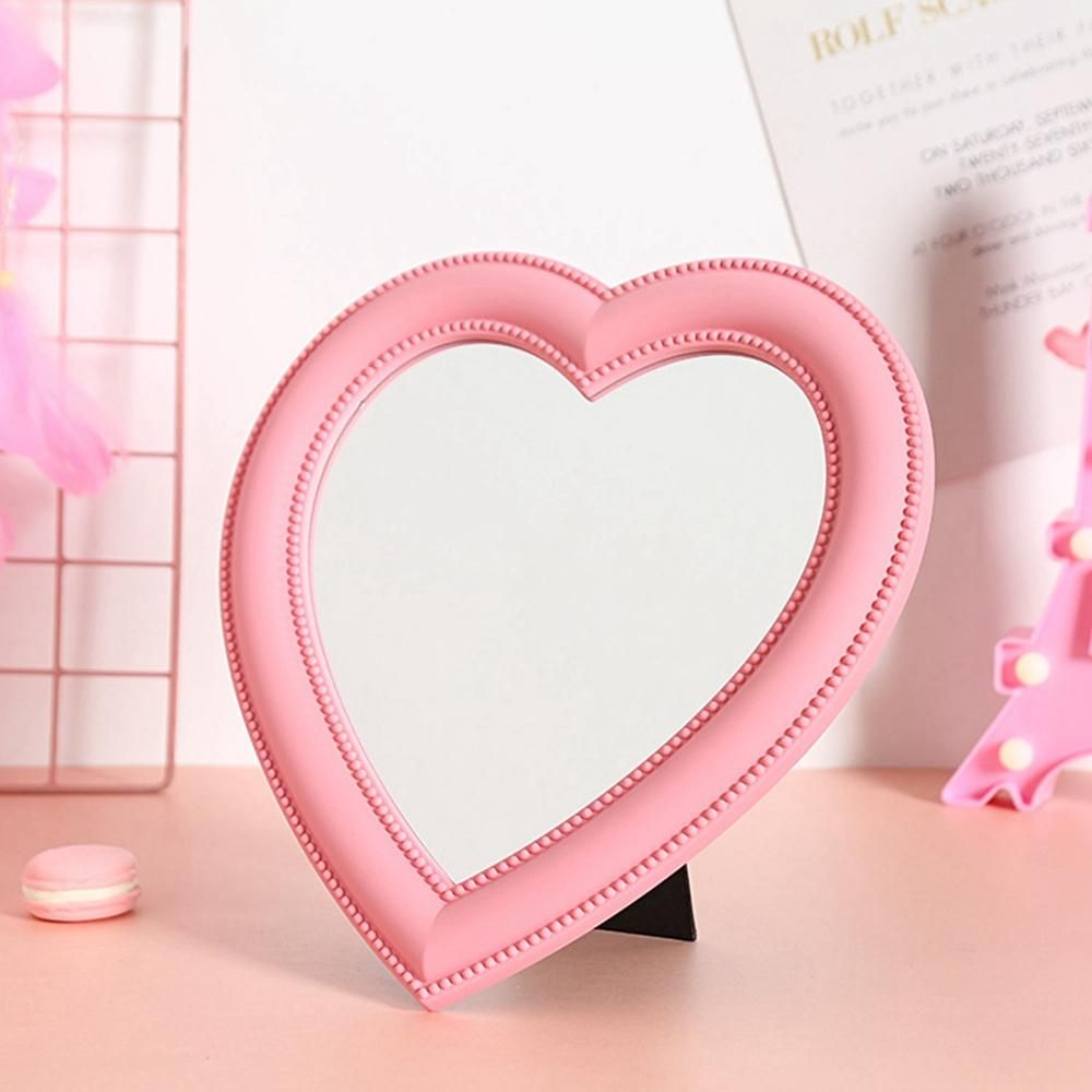 Love Mirror Desktop Makeup Wall Decor Heart-Shaped