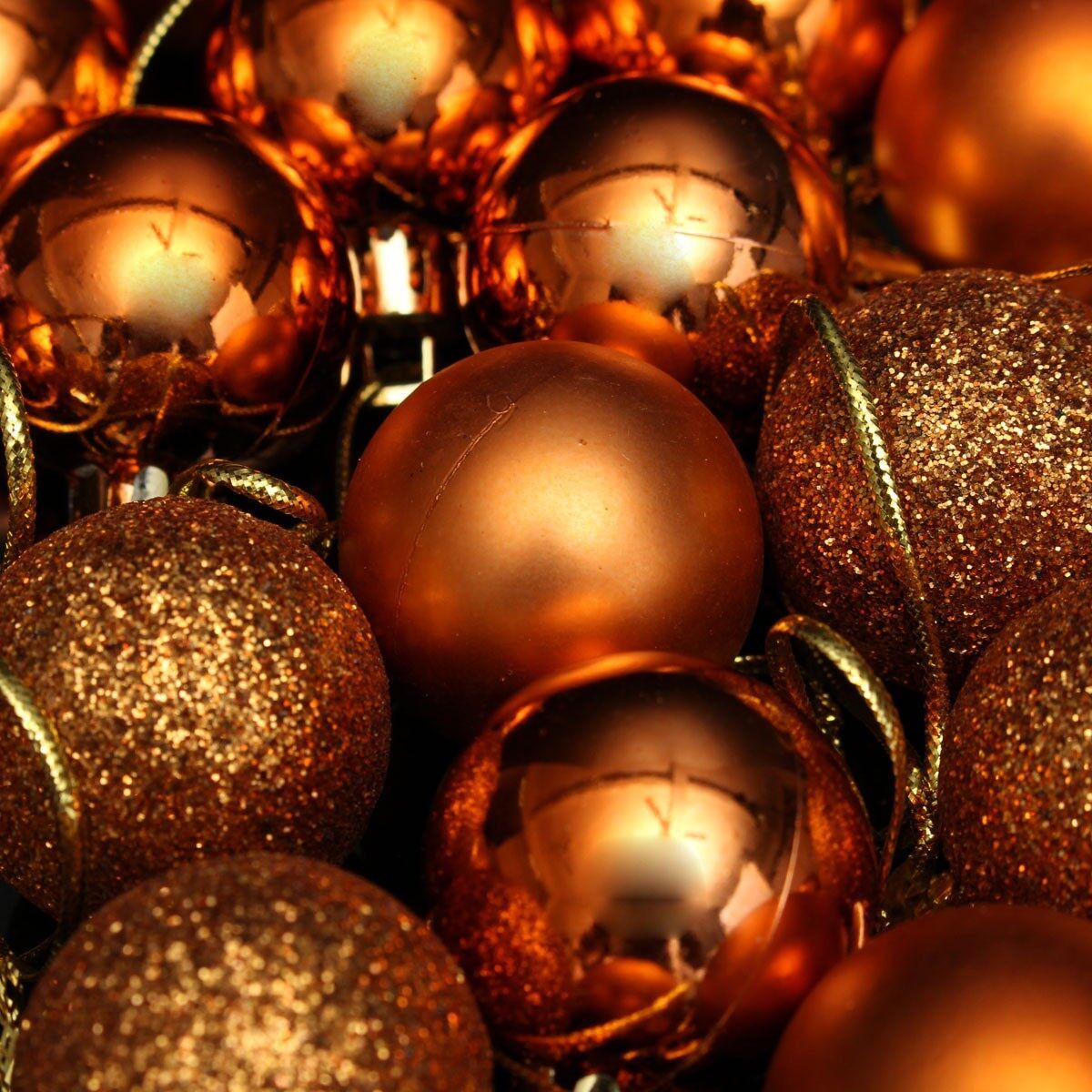 24Pcs Glitter Christmas Balls Baubles Xmas Tree Hanging Ornament Christmas Decor Brown Brown