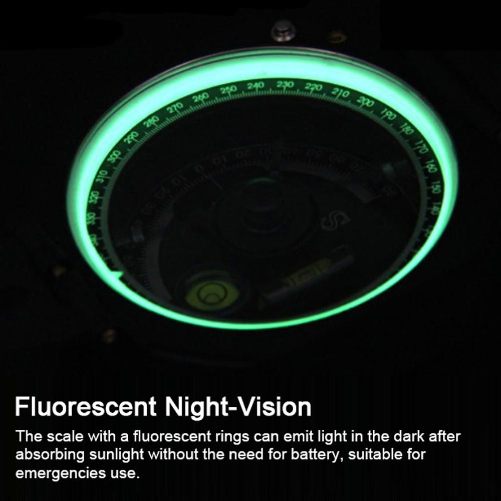 Multifunctional Compass High-Accuracy Geological Compass Survival Orienteering Compass Waterproof Gradiometer Inclinometer for Camping Hiking Adventure Tacticals Training