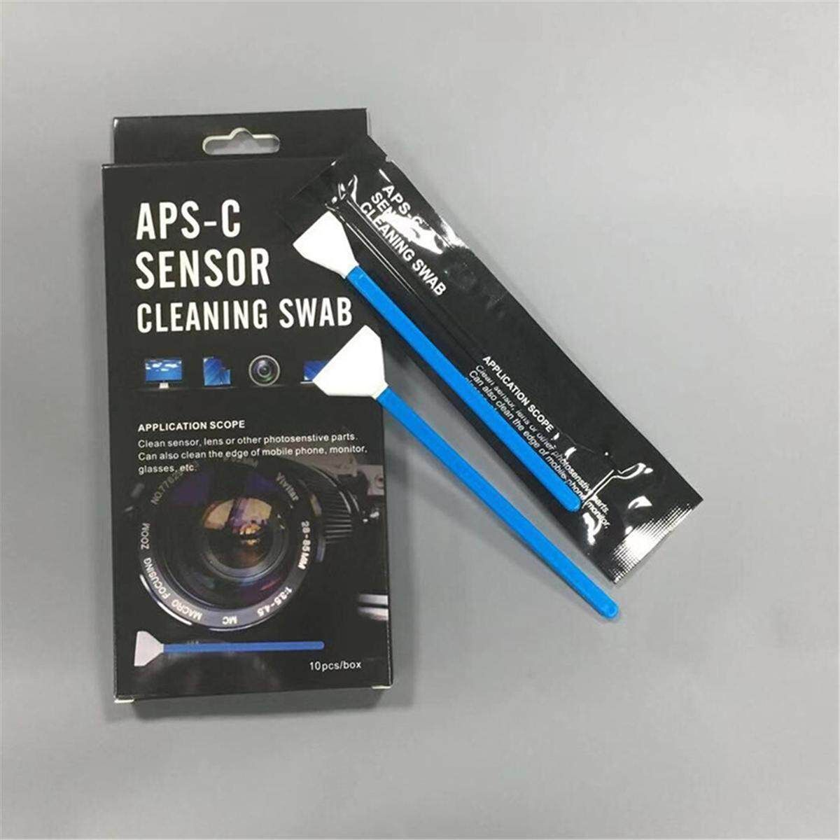 10PCS/Set APS- Sensor Cleaning Swabs Kit For DSLR Lens Digital Camera Phone Black