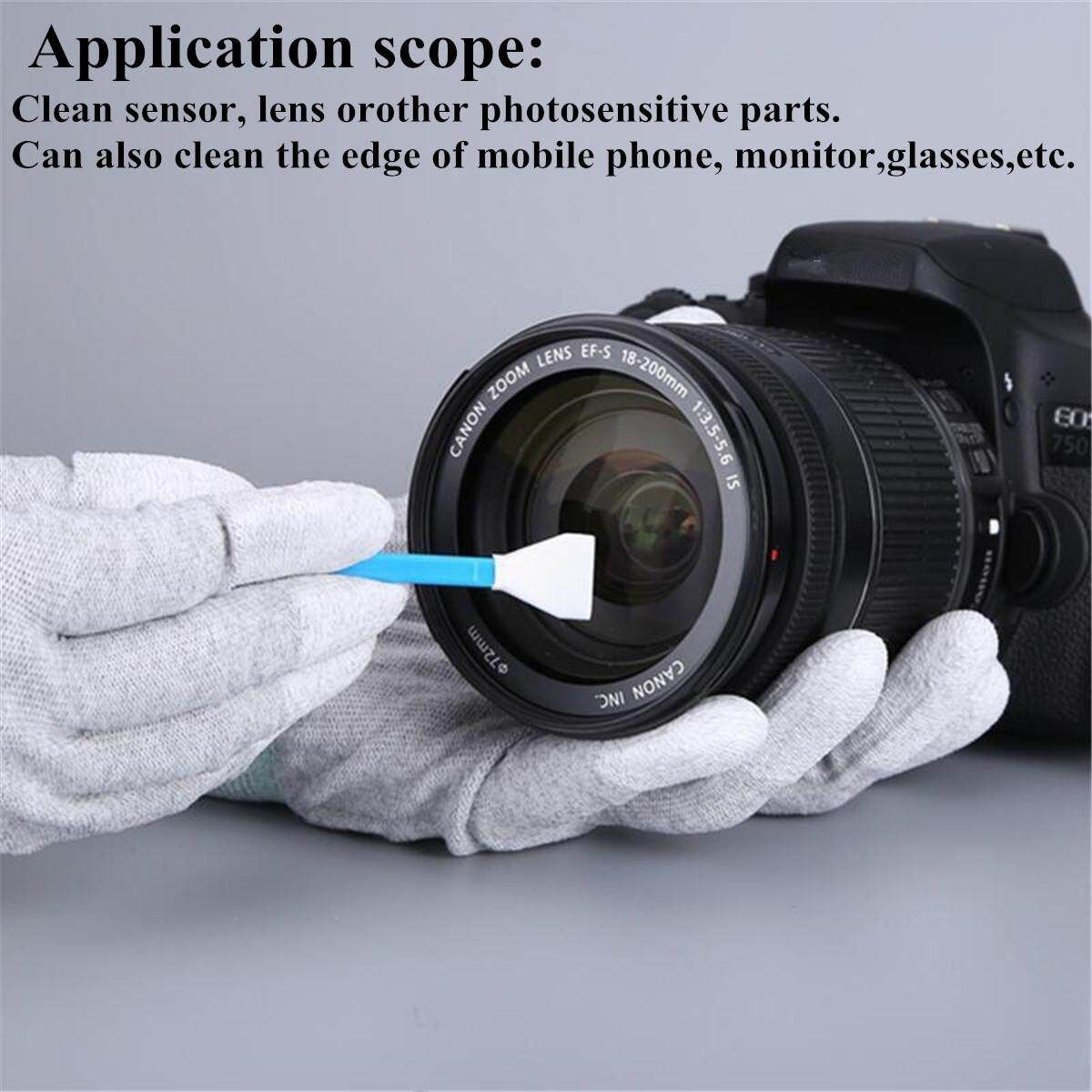 10PCS/Set APS- Sensor Cleaning Swabs Kit For DSLR Lens Digital Camera Phone Black
