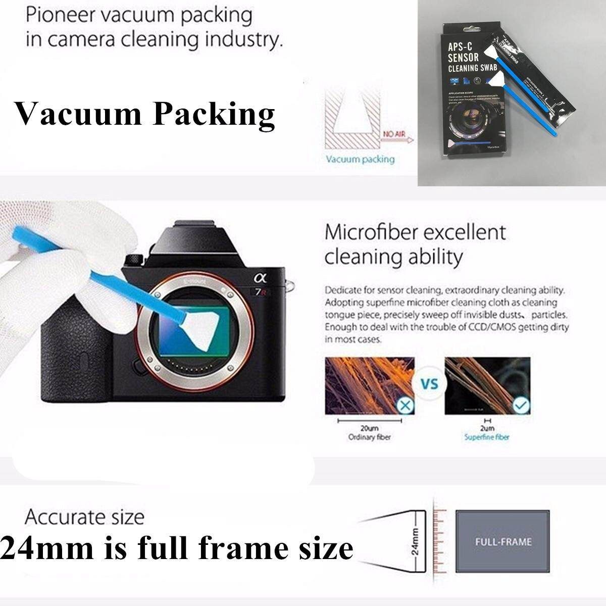 10PCS/Set APS- Sensor Cleaning Swabs Kit For DSLR Lens Digital Camera Phone Black