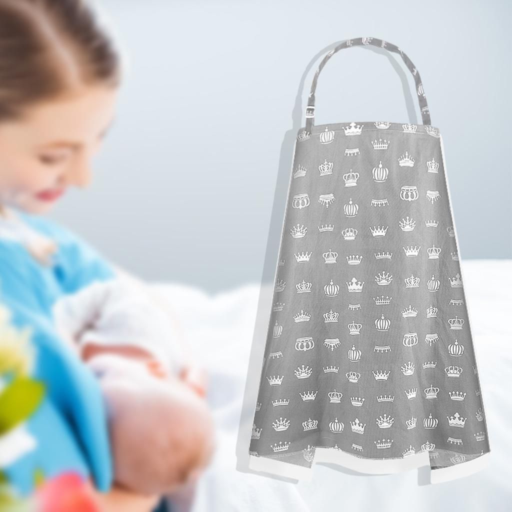 Nursing Covers Soft Adjustable Breathable  Privacy For Crown Grey