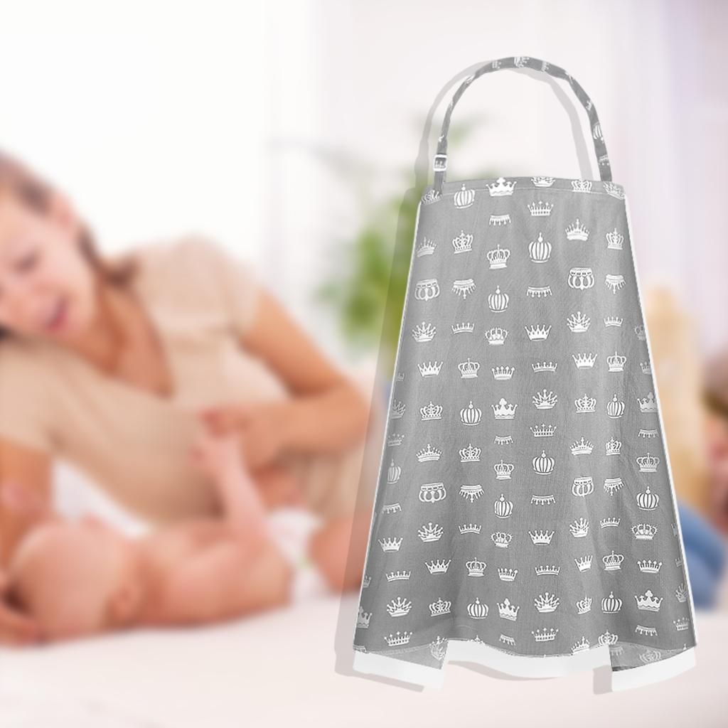Nursing Covers Soft Adjustable Breathable  Privacy For Crown Grey