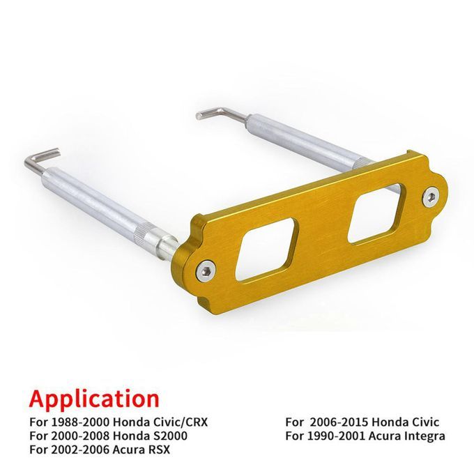 Car Battery Tie Down Bracket Rod For Honda Civic / CRX S2000 Golden