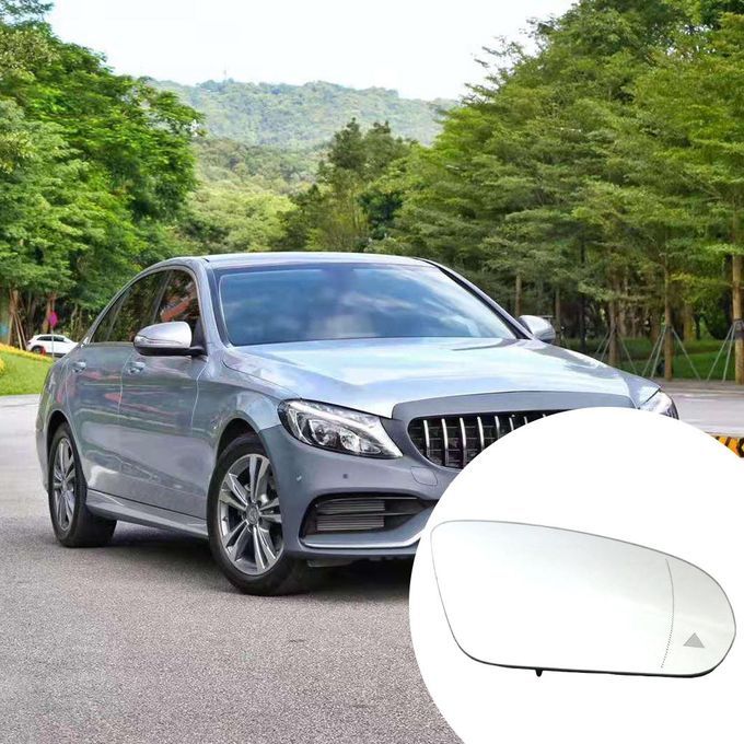 Rearview Wing Mirror Glass Glossy For BENZ W205 2014-2016 Right