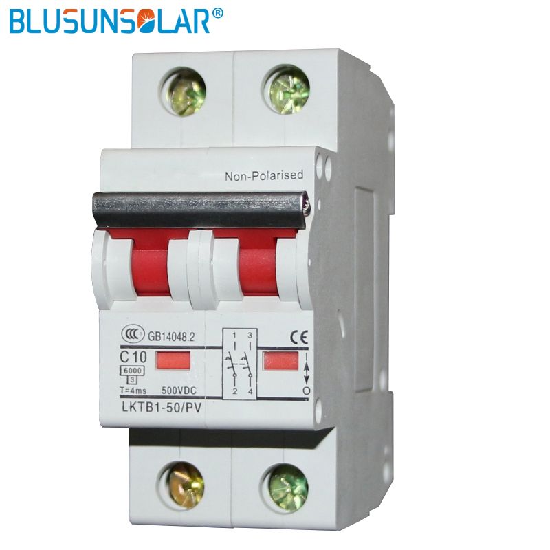 Pv Solar Icu Dc 2piece DC500V 6KA Lot Solar Energy 2P MCB