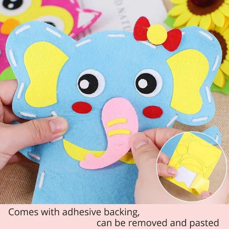 5Pcs Animal Hand Puppets Perfect Educational Story Time Toys for Kids Family Game Diy Non-woven Handmade Crafts Materials