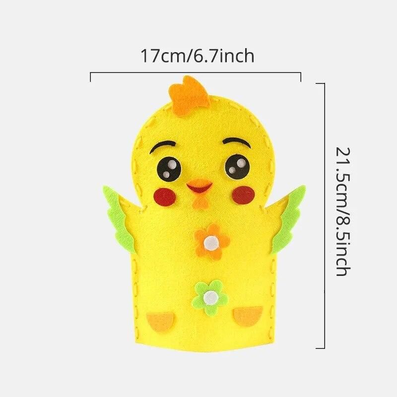5Pcs Animal Hand Puppets Perfect Educational Story Time Toys for Kids Family Game Diy Non-woven Handmade Crafts Materials