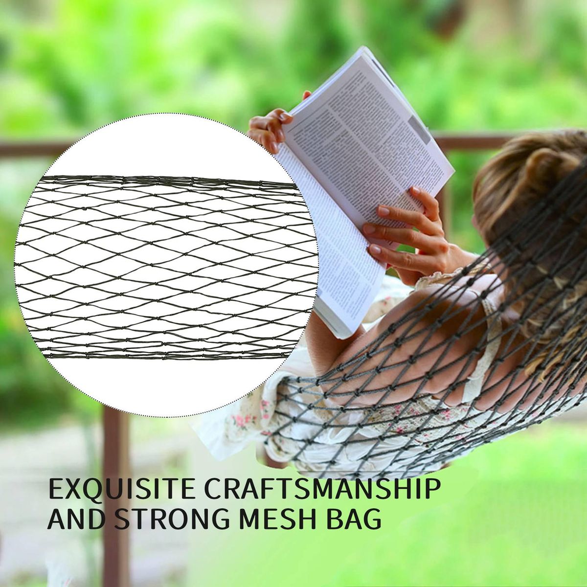 Portable Outdoor Sport Hammock Outdoor Camping Hammock Mesh Net for Garden Beach Yard Travel Garden Swing Hanging Bed