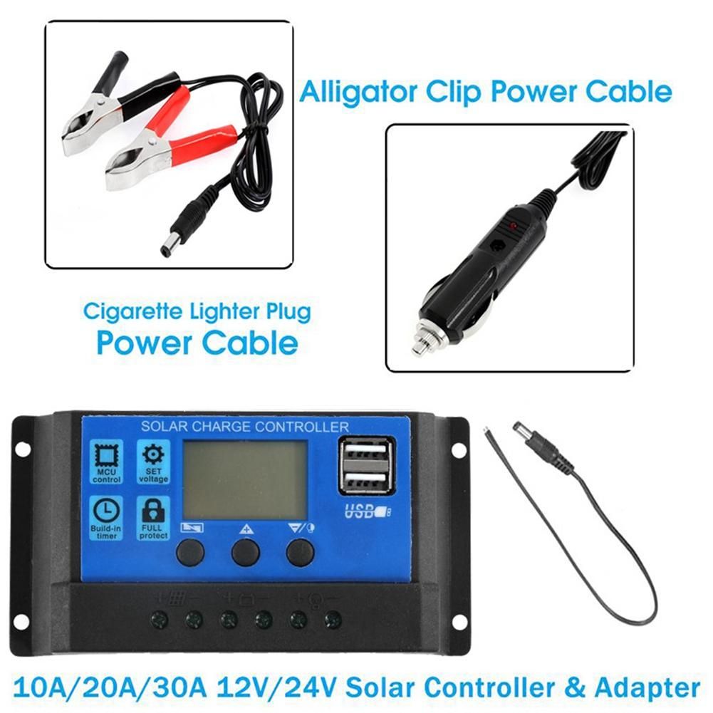 20W 18V Solar Cell Charging Panel with 50A Controller Outdoor Portable Monocrystalline Silicon Solar Charger Module