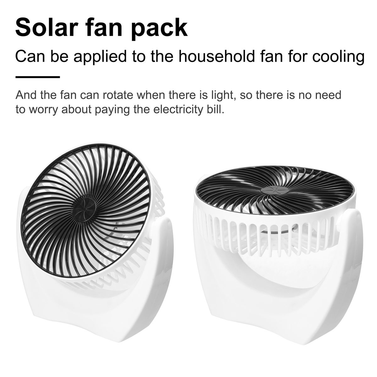 Portable 6W Solar Powered Fan Set Solar Panel